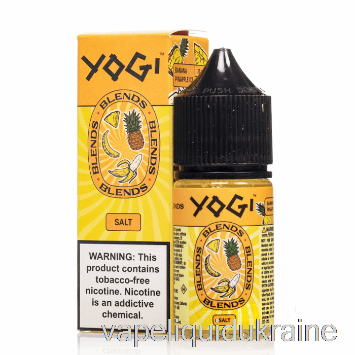 Vape Liquid Ukraine Banana Pineapple Ice - Yogi Blends Salts - 30mL 20mg